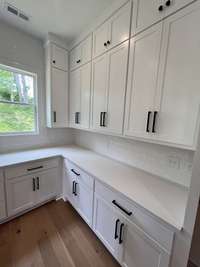 Custom fabricated cabinets, soft close