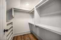 Primary ensuite on first floor walk in closet