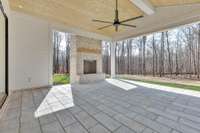 Back Porch w/ Built in Fireplace, Perfect for Entertaining