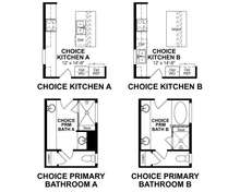 Available zero cost structural options for your Primary bath and kitchen.