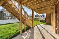 Covered patio and back yard