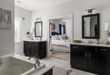 DBL vanities, this room has plenty of space.