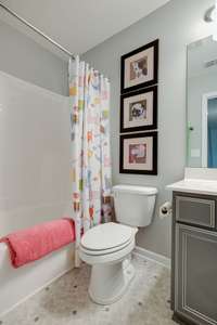 Upstair bathroom with tub/shower combo