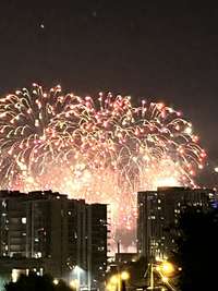 Watch the downtown fireworks from the rooftop deck!