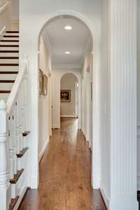 Archways, found throughout the home, are another design feature that set this house apart.