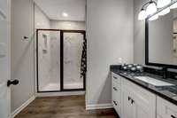 PRIMARY BATHROOM WITH WALK IN SHOWER