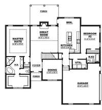 First Floor - The Creekmont Floor Plan That Is Being Built On Lot 161 - 8911 Andalusion Way