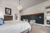 Stunning accent wall in master bedroom
