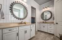 Master bath with double vanities.