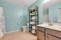 ...and your second full bathroom with a shower-tub combo and lots of space.