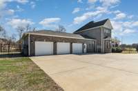 Attached 3-car garage with separate AC