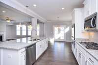 Fabulous Kitchen with large island. Similar floorplan, not actual home