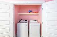 Washer and Dryer on the first floor.