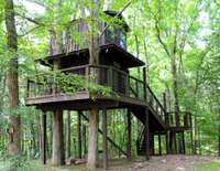 Two-story tree house with climate control