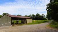 Second pasture towards large barn with shed. Also perked for a second build home.