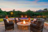 The gas firepit is another great place to gather with friends.  S'mores anyone?