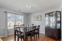 The formal dining area is on the front of the house with easy access to the kitchen