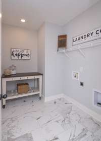 Large Laundry Room. Laundry wouldn't be so bad in here! Photo is of similar floorplan, not actual home.