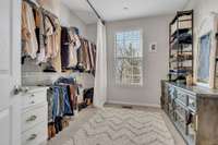 Tons of space in the owner's suite walk-in closet.