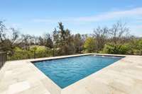 Tree line creates great natural privacy by the pool