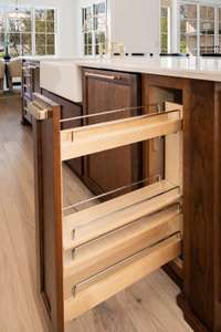 Pull out spice cabinet in the island