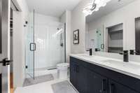 Double Vanities and large Shower.