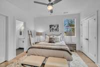 One of three bedrooms on the second floor - this one has two very large closets.