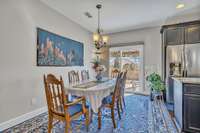 Dining room off of the kitchen