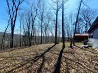 Large private back yard behind home.