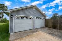 WOW!!  So many uses for this detached 2 car garage