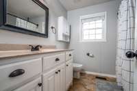 Secondary Bath with Tub and shower combo