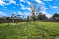 Trees for shade in the summer- Playset stays with the house