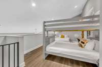 This room sleeps 6 with the double over double bunks!