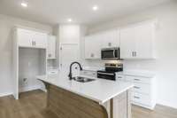 custom cabinetry and quartz countertops