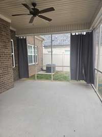 Screen in porch with curtains!