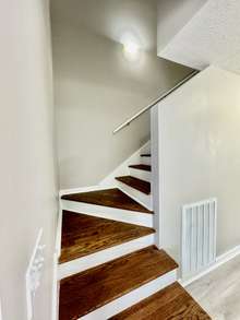 Hardwood staircase