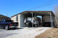 2 carport awning with workshop