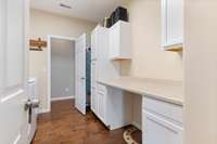 Laundry counter with storage