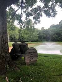 A fountain pond graces the back part of the property. Both captivating and serene, it is a feature that is truly a favorite to relish