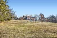 A view of the vast backyard of this unique property