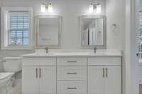 A lovely double vanity sink in the primary! 6206A Morrow Rd  Nashville, TN 37209