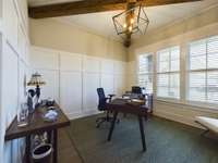 Office with french doors for privacy