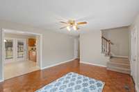 Another view of the the living room.  All downstairs interior walls and trim have new paint.