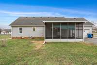 Back view of this home.  There is a handicap ramp in garage.