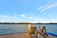 Imagine Sunsets with a glass of wine on your private dock.