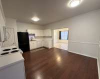 Kitchen Dining Area with view of Den