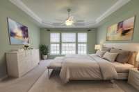 Owners Bedroom - Virtually staged