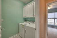 Laundry room with washer & dryer included.