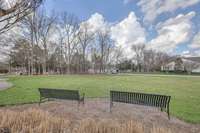 This community park is directly across from the home. It's a great place to walk your dog or socialize with the neighbors.