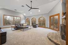 Oversized living room with Anderson coated picture windows